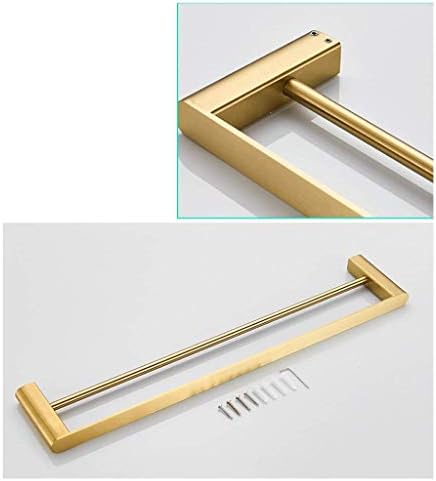 Towel Holder Stainless Steel Towel Rack Double Towel Holder Bathroom Kitchen Towel Bar with Hook Towel Rail Towel Rack/Gold