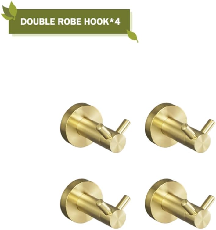 Towel Rack Brushed Gold Wall Mount Shelf Toilet Bathroom Hardware Paper Holder Towel Rack Rod Hanger Bathroom Accessories Single Towel Rack B