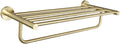 Towel Rack Brushed Gold Wall Mount Shelf Toilet Bathroom Hardware Paper Holder Towel Rack Rod Hanger Bathroom Accessories Single Towel Rack B