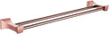 Rose Towel Racks Bathroom Chrome Finish Matt Black Stainless Steel Bath Towel Shelves Double Towel Bar Rail Bath Hardware(1 pcs Rose Gold)