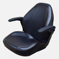 Lawn Mower Seat Replacement with Armrests; Black; Compatible with Cub Cadet, Dixie Chopper, & Dixon