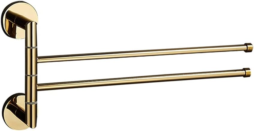Towel Racks, Towel Rail for Bathroom,Copper Hand Towel Holder,Swivel Towel Bar,Bathroom Folding Shelf Multi-Function Rotating Towel Holder Bathroom Accessories/Gold,Gold a-a