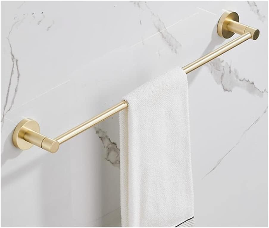 Gold Bathroom Accessories Set Towel Rail Shelf Hanger Paper Holder Toilet Brush Holder Bath Hardware Set Double Towel Rack for Bathroom and Kitchen,Single Towel Bar