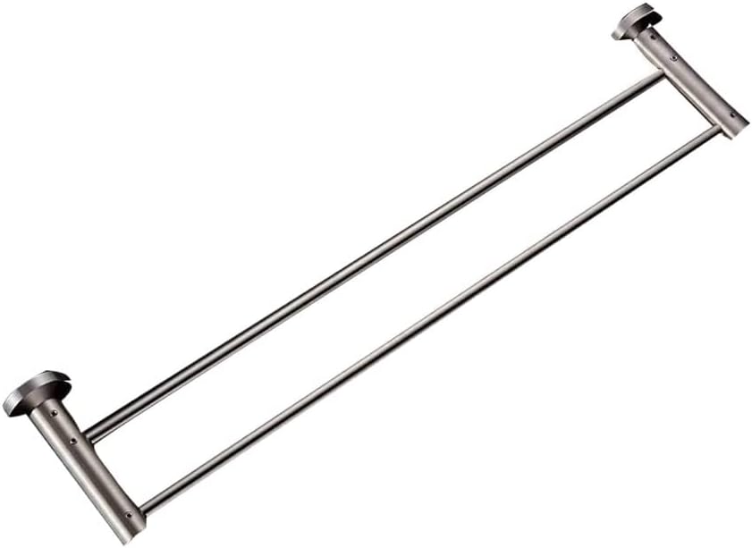 Towel Rail Bathroom Towel Rail Towel Rack Foldable Double Towel Bar 304 Stainless Steel Wall Mounted Towel Rack Bathroom Towels Shelf Holder Rail for Kitchen Hotel Towel Holder (Color : A-Black Gold