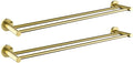 Towel Rails Towel Rail for Bathroom, Modern Brushed Gold Towel Racks, Fashion Gold Color Wall Mounted Double Bar Bathroom Accessories/1Pcs Towel Racks