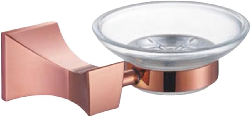 Bathroom Hardware Rose Gold Robe Hook Towel Rail Bar Rack Shelf Tissue Paper Toothbrush Holder Accessories.,Soap Dish Holder