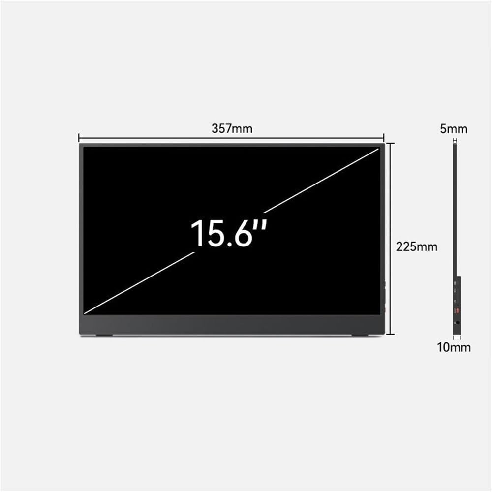 Flicker Free 15.6 Inch FHD 1080P 240HZ Travel Monitor for Laptop, Ultra-Thin Zero Frame, Portable Screen with Speakers