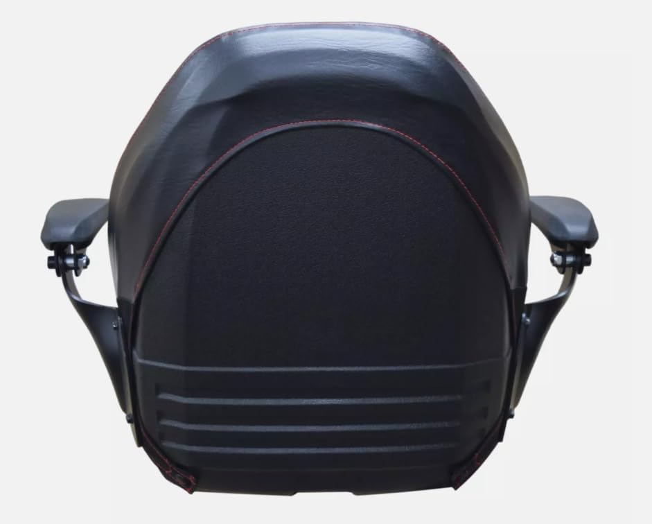 Lawn Mower Seat Replacement with Armrests; Black; Compatible with Cub Cadet, Dixie Chopper, & Dixon