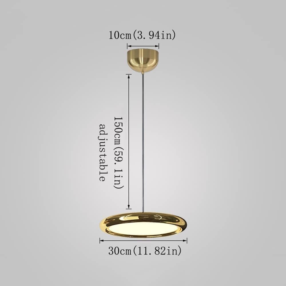 Postmodern Metal Pendant Light LED Dimmable Ceiling Hanging Lamp 1, Home Adjustable Suspended Fixture - Kitchen Dining Table Chandelier Silver Gold,Chandelier