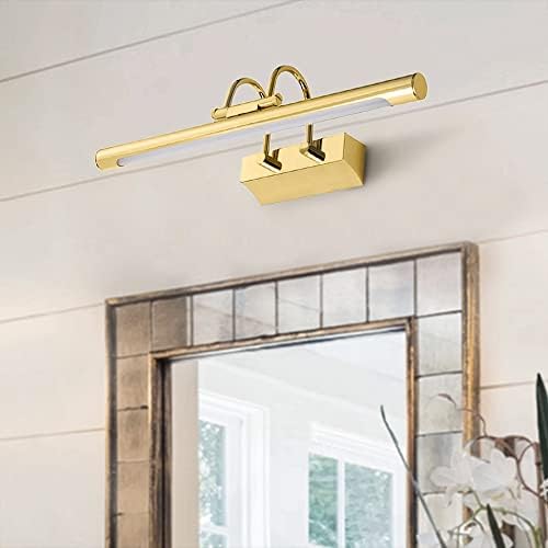 Modern Gold Finish LED Bathroom Vanity Light - 15W Stainless Steel Wall Sconce for Over Mirror & Dressing Room, 31.49 inch, Neutral Daylight 4000K, Stylish Bath Lighting Fixture