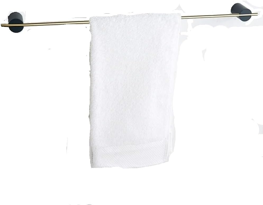 Black and Gold Bath Towel Rack, European Style Towel Rack Without Punching Hook, Bathroom Rack Towel Rail/Towel Bar (Color : Towel Single Rod)