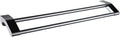 KETTEL Chrome Bathroom Hardware Set， Gold Holder Bathroom Accessories，Wall-Mounted Bathroom Rack Accessory Set，Fixtures Accessories Kit (Color : Double Towel bar)