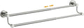 Bathroom Retractable Towel Double Bar Black, Chrome Towel Rack Extended Drying Towel Hanging Bar Gold, Nickel EL81024D(Brush Nickel)