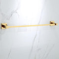 Wall Mounted Towel Bar Rack，Luxury Gold Brass Bathroom Towel Rack Toilet Paper Holder Toilet Brush Holder Multi-Hook Towel Bar Soap Dish - Elegant Bathroom Accessories Set(Single Pole)