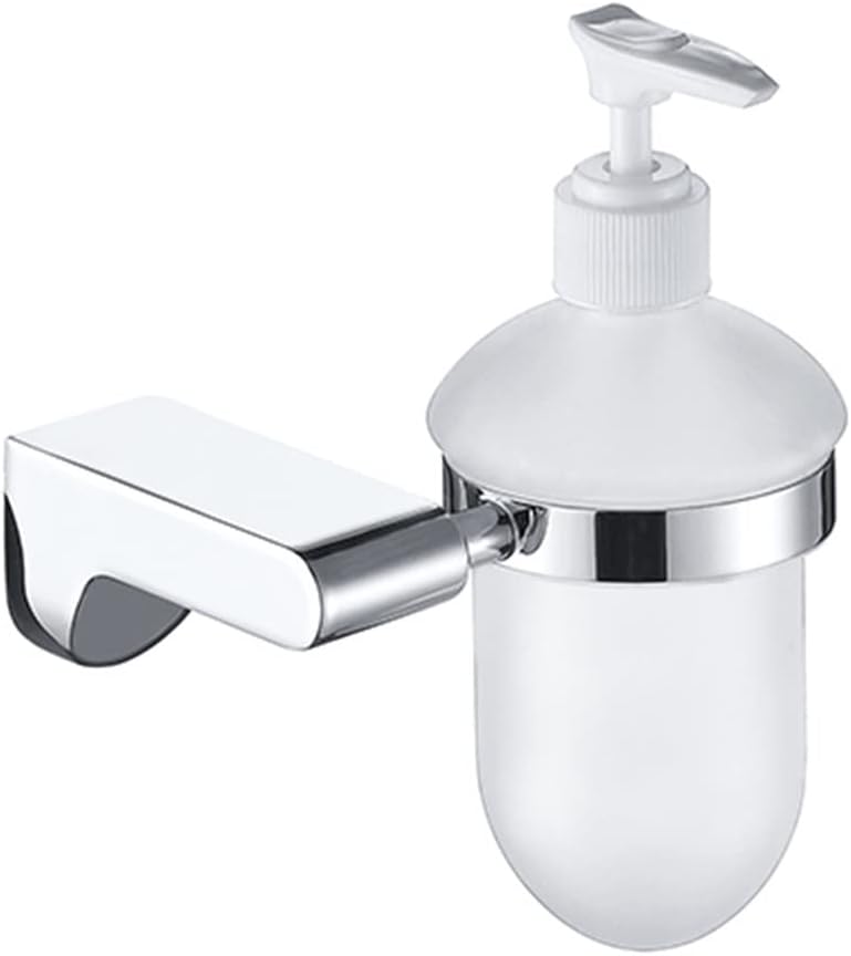 KETTEL Chrome Bathroom Hardware Set， Gold Holder Bathroom Accessories，Wall-Mounted Bathroom Rack Accessory Set，Fixtures Accessories Kit (Color : Soap Dispenser)