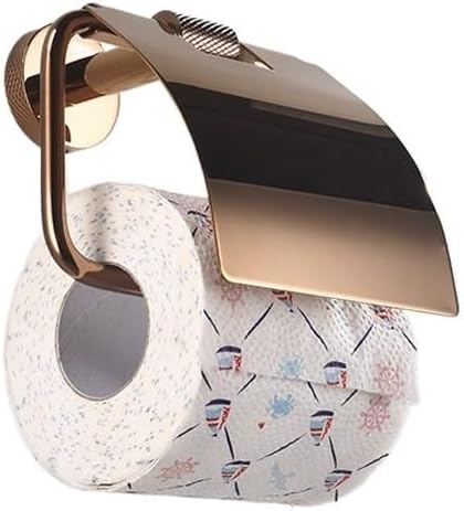 Glossy Rose Gold 304Stainless Steel Beautiful Wall Hook Toilet Paper Holder Towel Bar Bathroom Accessories(Double Towel Bar)