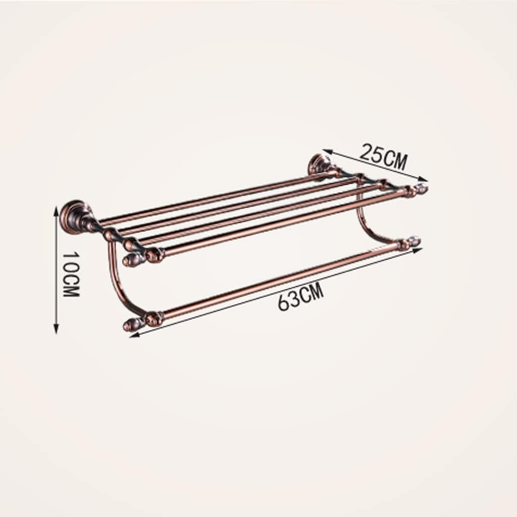 Bathroom Hardware Set Brown Bronze Rose Gold Towel Rack Set Towel Bar Toilet Paper Holder Towel Ring Wall Mounted Bathroom Accessories Kit Wall Mounted,Single Glass(Towel Rack)