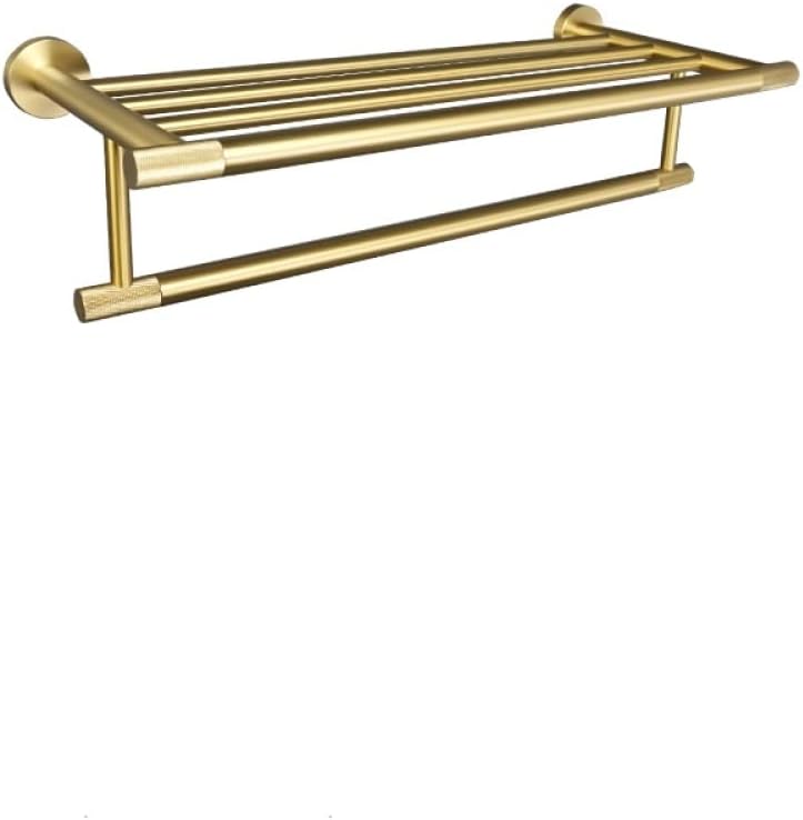 Gold Brushed Bathroom Accessories Hardware Set Towel Bar Rail Paper Holder Robe Hook Soap Dish Towel Hanger Shelf Toilet Brush,Single Towel Bar(Towel Rack)