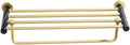 Towel Racks Black Marble Towel Rack Brushed Gold Space Aluminum Towel Holder Bathroom Wall Mounted Double Towel Bar Storage Shelf Organizer