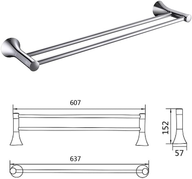 Mirror Chrome Bathroom Accessories Hardware ， Gold Holder Bathroom Accessories，Fixtures,Brass Stainless Steel Paper Holder Toothbrush Holder Towel Bar Bathroom Shelves ( Color : Double Cup Holder )