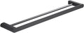 Gold Bathroom Double Towel Holder Stainless Steel Double Towel Rack Bath Towel Bar Bathroom Hardware Accessories Grey Black(60cm Black)