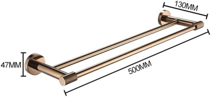 Rose Gold Wall Mount Shelf Toilet Bath Hardware Paper Holder Towel Bar Rack Rail Rod Robe Hook Hanger Bathroom Accessories Set,Single Towel Bar(4 Pieces Set a)