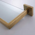 Generic Towel Rack Multi-Function Towel Rack Home Towel Shelf with Wall Mounted Gold Polished Towel Bathroom Accessory Storage/Glass Shelf It's so Kind of You
