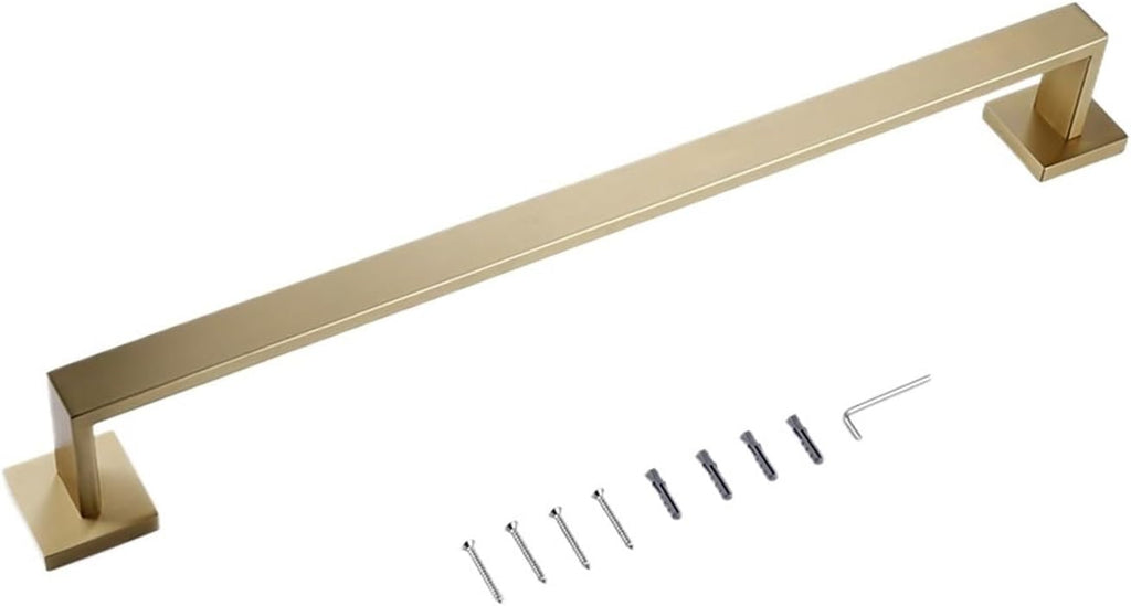 Matte Gold Towel Rack 304 Stainless Steel Towel Bar Double Towel Shelf Paper Holder Tissue Holder Toilet Holder(Toilet Brush Holder)