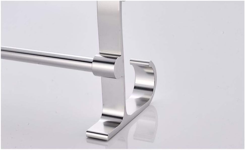 NERDOH Space Aluminum Belt Hook Gold White Black Double Pole Punch-Free Wall Hanging Towel Rack-C2 Wall Mounted Towel Bar Hanging for Kitchen Bathroom Cupboard