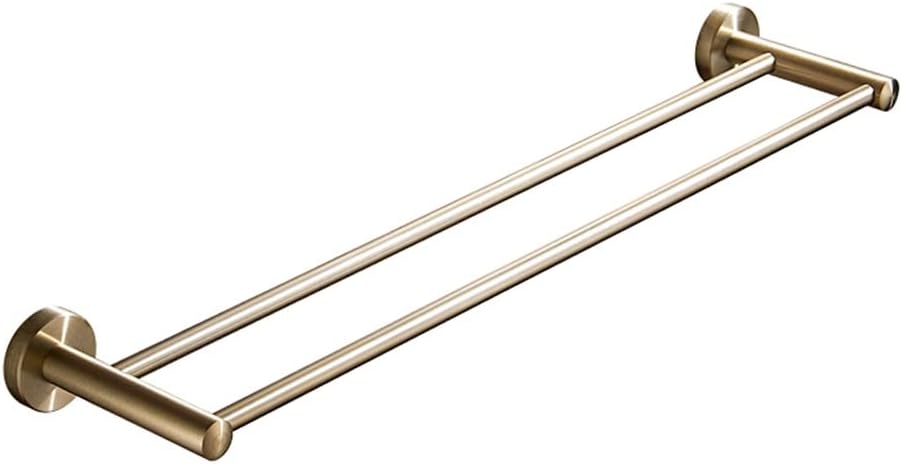 BTZHY Towel Rack Towel Rack Bathroom Hardware Set, Gold Towel Rack, Towel Bar, Towel, Toilet Paper Holder, Susbathroom Accessory Bathroom Hardware/Double Rod The New