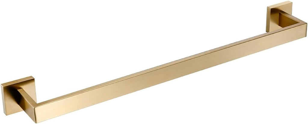 RAHBI Brushed Gold Bathroom Accessories Set Toilet Brush Holder Toilet Paper Holder Towel Bar Rail Rack Hanger Hook Soap Dish Hardware Leisurely (Color : Double Towel Bar 560)
