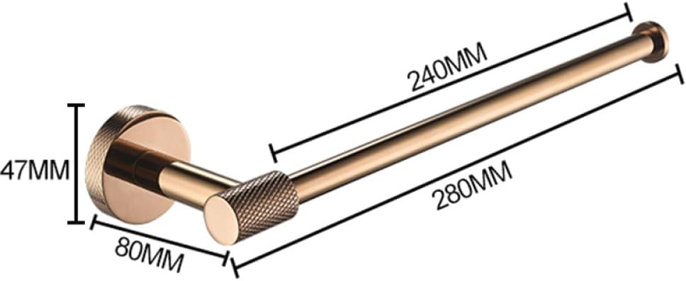 Rose Gold Stainless Steel Wall Hook Toilet Paper Holder Towel Bar Bathroom Accessories,4 Piece Set A