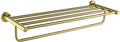 LSLYTQ Towel Rail Rack Luxury Brushed Gold Double-Deck Towel Rack, Wall Mounted Bathroom Towel Hunger Holder, Vibrant Moderne Brushed Gold Towel Bar for Bathroom Kitchen