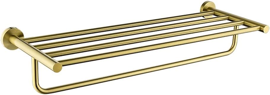 Towel Holder Towel Rack Towel Holder Towel Rack Luxury Brushed Gold Double Tier Towel Rack Wall Mounted Towel Holder for Bathroom Vibrant Modern Brushed Gold Towel Bar Towel Rack