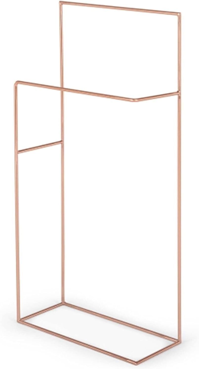 Standing Towel Rack, Freestanding Towel Rack, Rose Gold Towel Rack, Double Freestanding Towel Rack, Freestanding Towel Rack, Dryer, Metal 42X20X91Cm