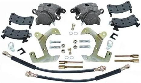 Speedway Motors 1949-54 Chevy Car/53-62 Corvette Front Disc Brake Conversion Kit: 11' Vented Rotors, 2.5' Piston Calipers, 5x4.75' Bolt Pattern, Enhances Classic Chevy Braking Performance