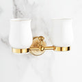 LSLYTQ All Copper Gold Jade Towel Rack Bar Rail, Bathroom Hardware Accessories Set, Punch- Rack Towel Ring, Tissue Holder