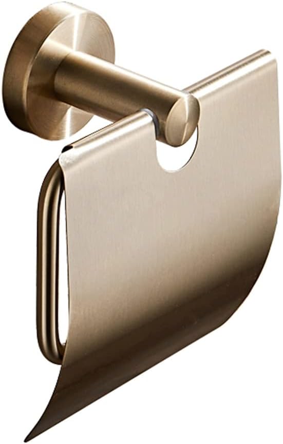 BTZHY Towel Rack Towel Rack Bathroom Hardware Set, Gold Towel Rack, Towel Bar, Towel, Toilet Paper Holder, Susbathroom Accessory Bathroom Hardware/Round Seat Tissue Holder The New