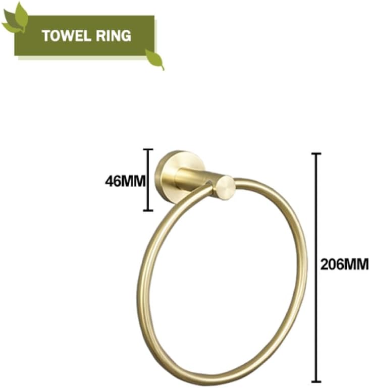 Towel Rack Brushed Gold Wall Mount Shelf Toilet Bathroom Hardware Paper Holder Towel Rack Rod Hanger Bathroom Accessories Single Towel Rack B