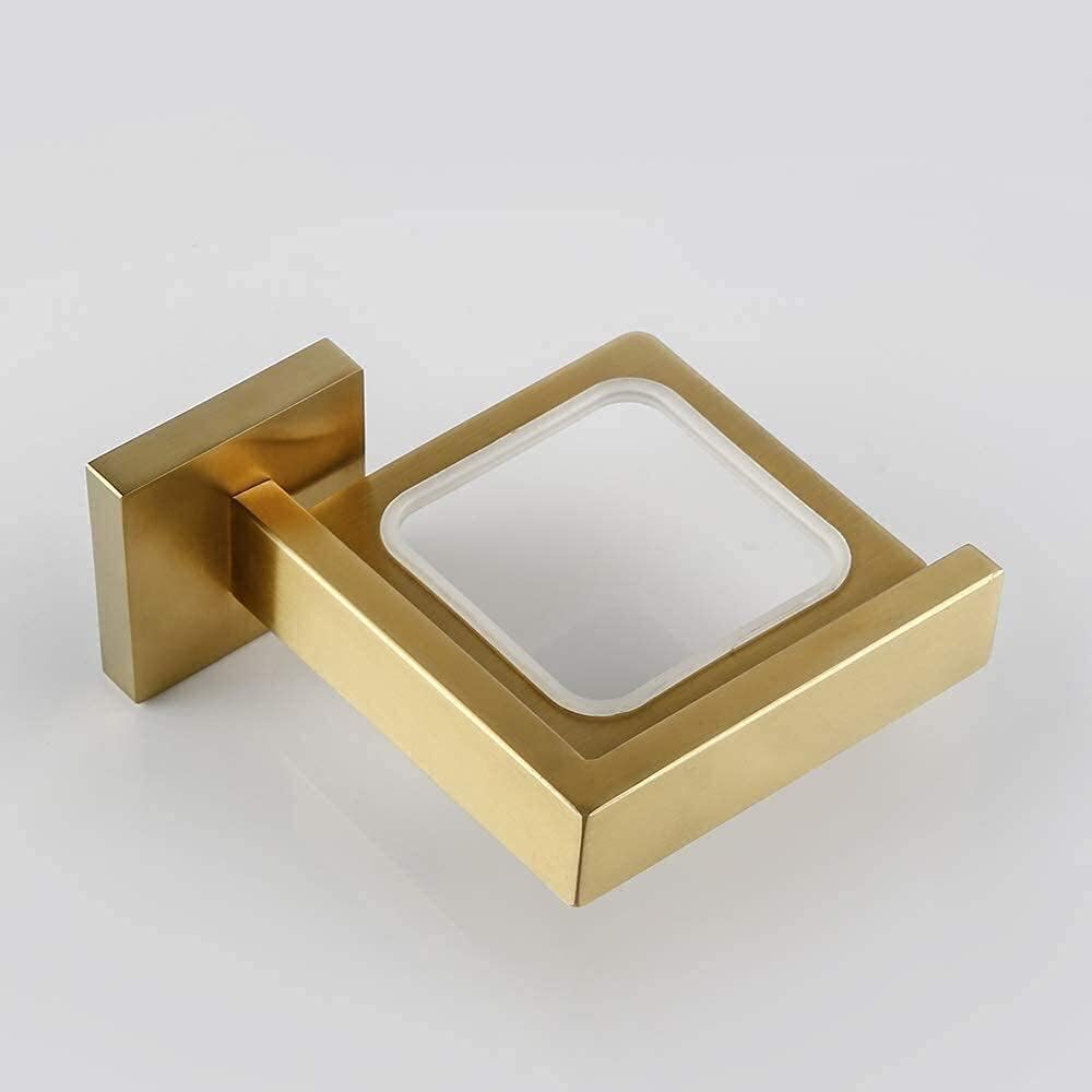 Generic Towel Rack Multi-Function Towel Rack Home Towel Shelf with Wall Mounted Gold Polished Towel Bathroom Accessory Storage/Toothbrush Holder Set It's so Kind of You