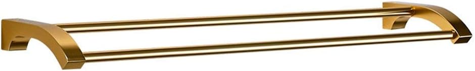 Space Aluminum Gold Bathroom Double Towel Rack
