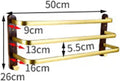 Generic Towel Rail Rack Bathroom Gold Walnut Solid Towel Rack, Bath Towel Holder, Toilet Waterproof Self Adhesive Double Towel Bar Storage Rack for Bathroom Kitchen/3 Bar(Glue Paste)