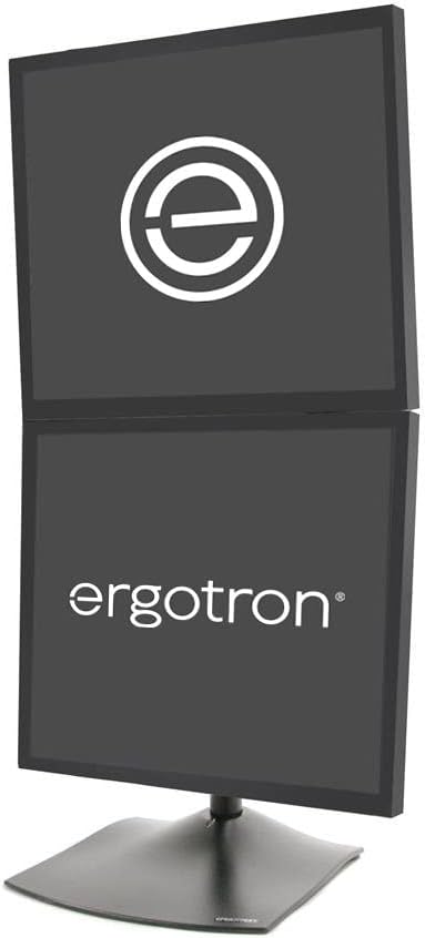 Ergotron – DS100 Dual Monitor Stand for Desk, Double VESA Mount – for 2 Monitors Up to 27 Inches, 0 to 23 lbs Each – Vertical