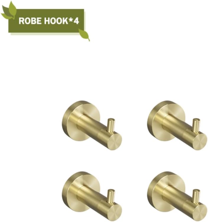 Towel Rack Brushed Gold Wall Mount Shelf Toilet Bathroom Hardware Paper Holder Towel Rack Rod Hanger Bathroom Accessories Single Towel Rack B