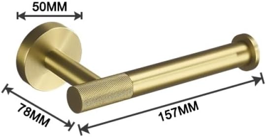 Gold Brushed Bathroom Accessories Hardware Set Towel Bar Rail Paper Holder Robe Hook Soap Dish Towel Hanger Shelf Toilet Brush,4 Pieces Set