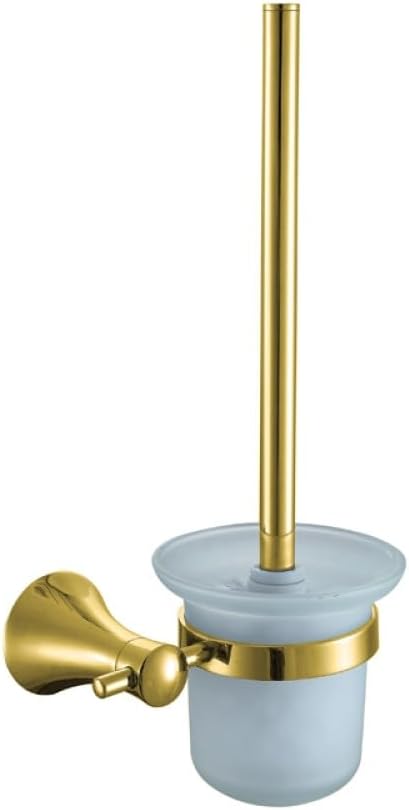 Bathroom Accessories Brass Gold Paper Holder Towel Ring Bar Glass Double Cup Dish Holder Restroom Fixtures,Brush Holder