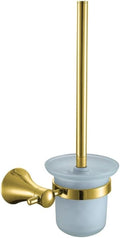 Bathroom Accessories Brass Gold Paper Holder Towel Ring Bar Glass Double Cup Dish Holder Restroom Fixtures,Brush Holder