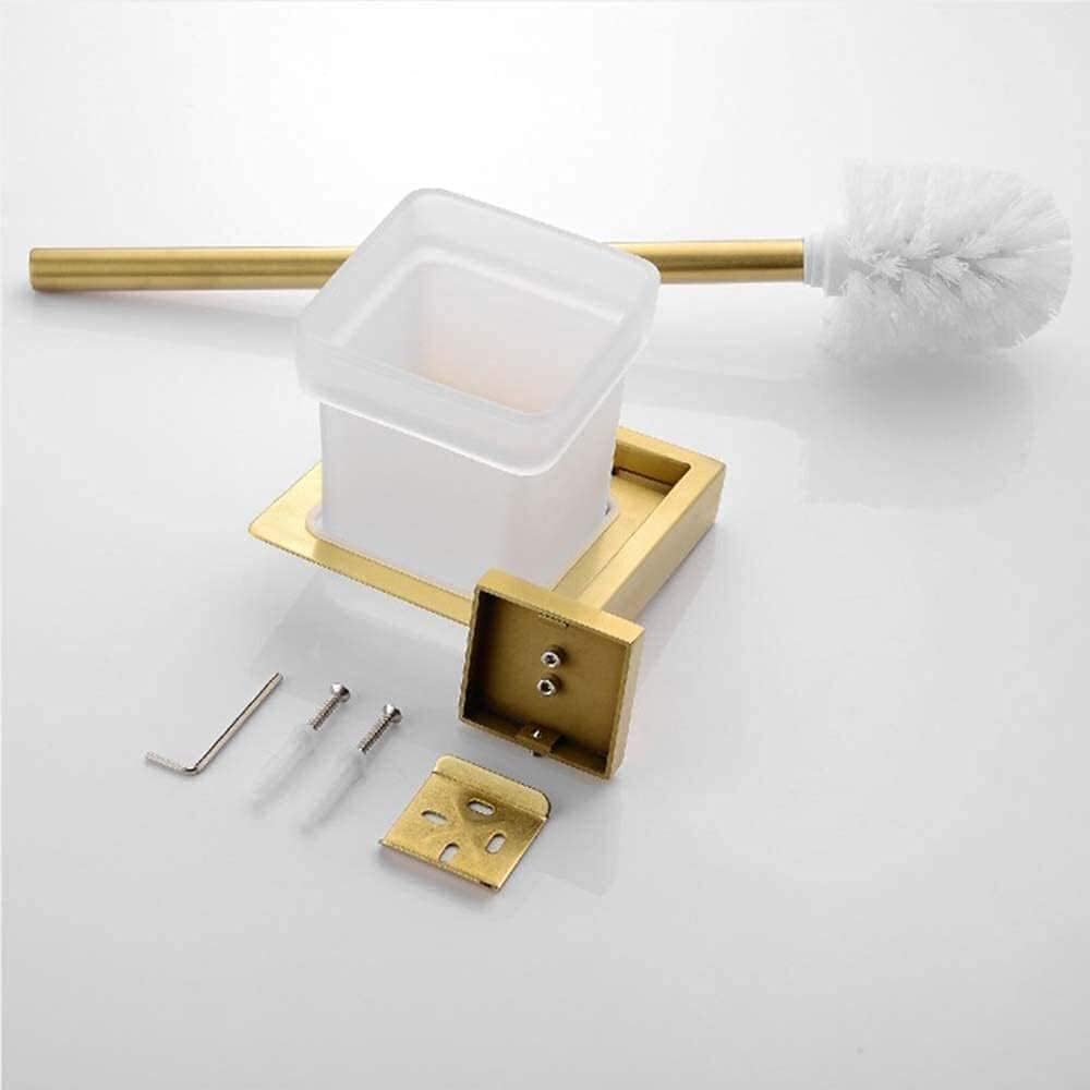 Generic Towel Rack Multi-Function Towel Rack Home Towel Shelf with Wall Mounted Gold Polished Towel Bathroom Accessory Storage/Toiletbrush Holder Set It's so Kind of You