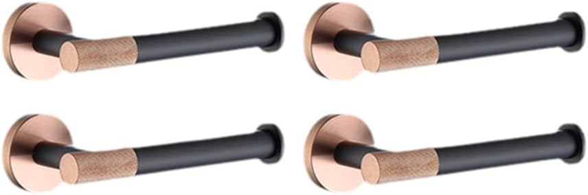 Rose Gold Matte Black Stainless Steel Bathroomardware Set Modernccessories foromeécor Towel Rack Toilet Paperolder Ring Brush Stylish Fixtures(4 Pcs Paper Holder)