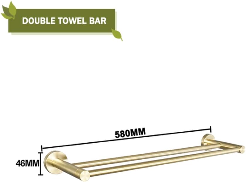 Towel Rack Brushed Gold Wall Mount Shelf Toilet Bathroom Hardware Paper Holder Towel Rack Rod Hanger Bathroom Accessories Single Towel Rack B